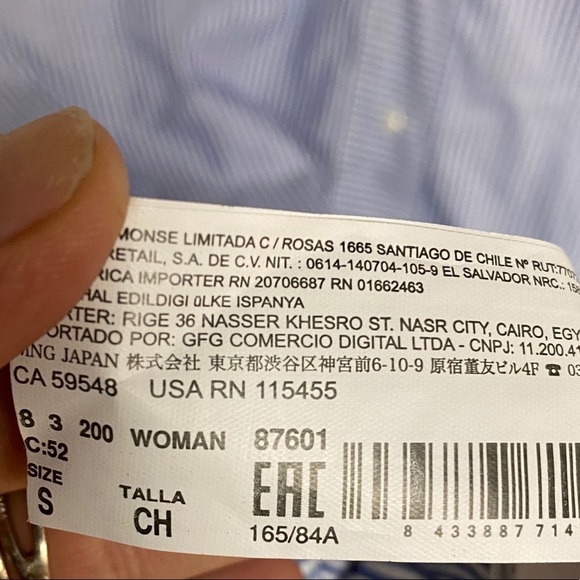 Mango | Ruffled Poplin Shirt Dress Blue Stripe 4 - Picture 8 of 9